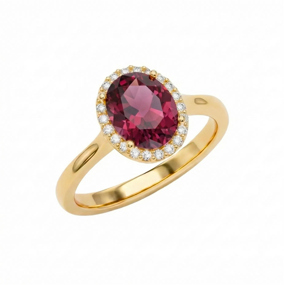 Anello Gazzola Gioielli Donna Amuleto in Oro giallo Rodolite 2.14 Ct AN-1228-16-2-18-13-RD-OV-N-F-VS - AN-1228-16-2-18-13-RD-OV-N-F-VS